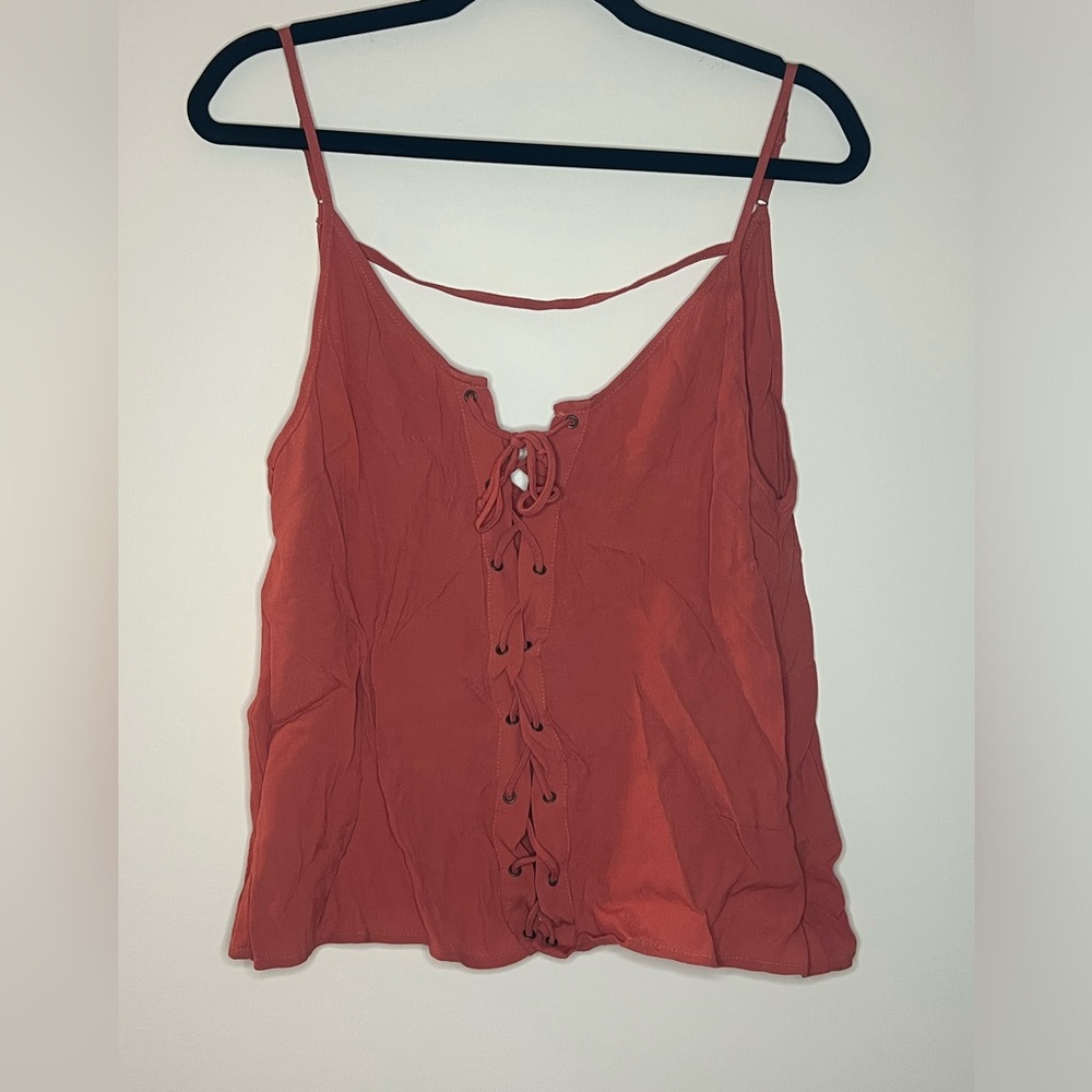 Rust Tie Front Tank